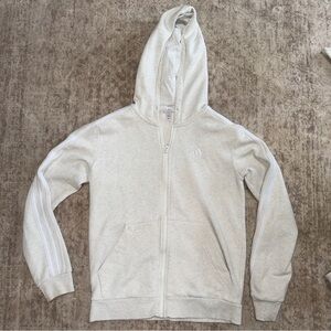Adidas Grey Zip-Up Hoodie